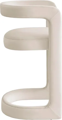 Miniatura 6 de Modway Winslow Performance - Taburete de terciopelo con reposapiés de acero inoxidable en alabastro