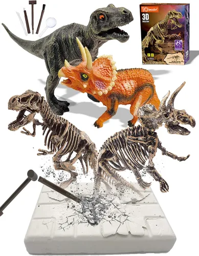 Miniatura 3 de Kit de excavación de fósiles de dinosaurios para niños, kit de excavación de huevos de dinosaurio, kit de excavación de fósiles de dinosaurios, gran