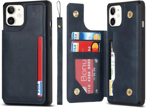 Miniatura 28 de Cavor para iPhone 11 Funda con tarjetero, para iPhone 11 Funda tipo cartera para mujeres y hombres, Funda para teléfono tipo cartera con soporte