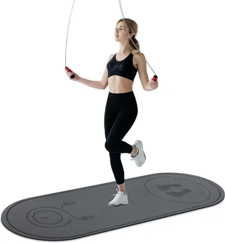 Tapete para Saltar la Cuerda 71"/63"x24" Más Grande Antideslizante Interior Exterior Tapete de Ejercicio Fitness, Alta Densidad Entrenamiento