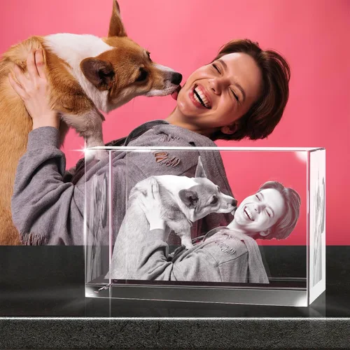 Miniatura 9 de Foto de cristal 3D, regalos personalizados, marco de fotos 3D personalizado, rectangular, regalos para parejas, regalos familiares, regalos