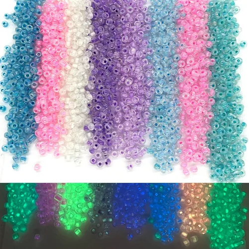 Miniatura 8 de Artsy Crafts - 1200 cuentas de cristal de 0.157 pulgadas (0.157 in), cuentas espaciadoras de colores surtidos que brillan en la oscuridad, cuentas