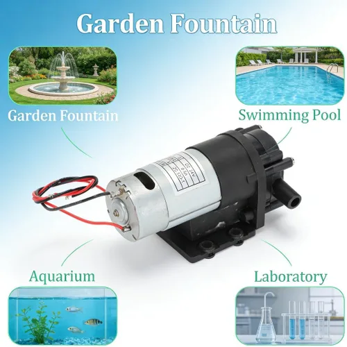Miniatura 6 de Bomba de agua para pecera con motor cepillado DC 24 V, plásticos de ingeniería duraderos para fuente y sistema de circulación solar, alta presión