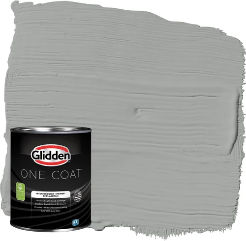 Miniatura 35 de Glidden Pintura Interior + Imprimación: Gris/Plata Antigua, Una Capa, Satinado, 1 Galón