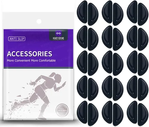 Almohadillas de nariz antideslizantes para lentes de cámara de aire, cojines adhesivos de silicona suave, 30 almohadillas nasales para anteojos,