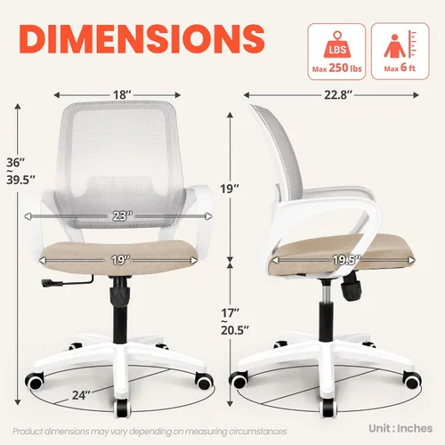 Miniatura 2 de Silla de Oficina NEO Chair Silla de Computadora Ergonómica de Malla con Soporte Lumbar Altura Ajustable Ruedas Giratorias Rodantes Cómoda Silla