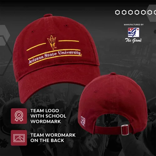 Miniatura 5 de The Game NCAA Sombrero de bar para adultos, sarga lavada para prendas de vestir, diseño bordado, realza tu estilo y muestra tu espíritu