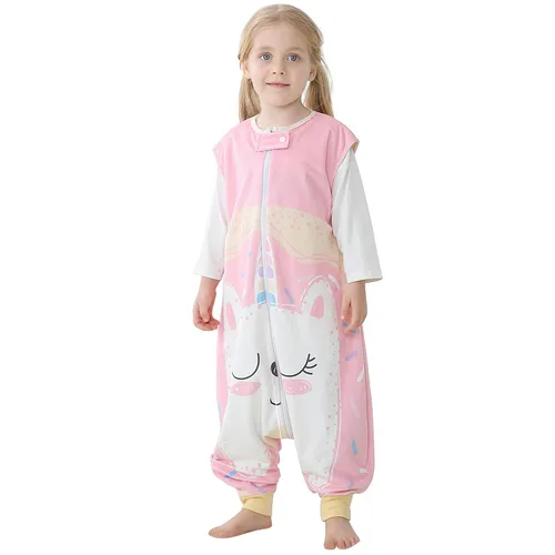 Miniatura 16 de MICHLEY - Saco de dormir para niños pequeños con pies, recién nacidos, bebés sin mangas, saco de dormir con cremallera de 2 vías, manta portátil Oso