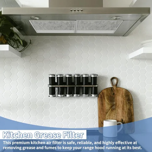 Miniatura 6 de Filtro de campana extractora BP57 para filtro de grasa de cocina Broan-NuTone 43000, filtro de aluminio con lente de 11 3/8 pulgadas x 11 3/4