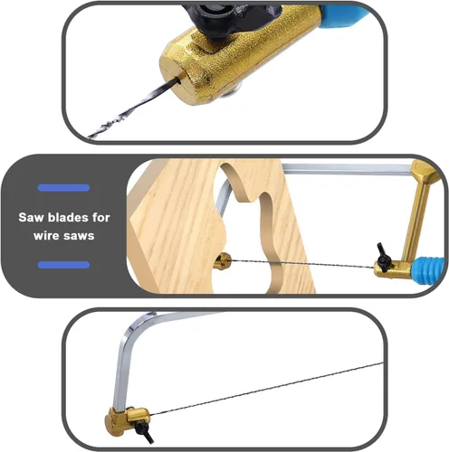 Miniatura 4 de Create idea Juego de 24 hojas de sierra de desplazamiento con dientes en espiral para cortar madera, plástico, corte de madera, modelado