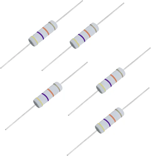 Miniatura 17 de Resistencia de película de óxido metálico de 1K Ohm, ± 5% de tolerancia de alta precisión de 5 vatios para circuito electrónico, resistencia