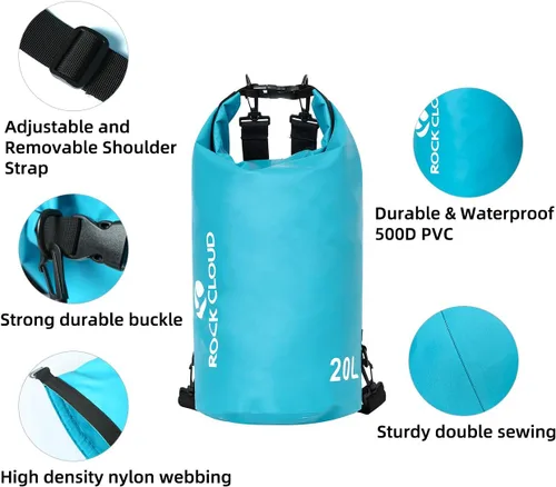 Miniatura 5 de Rock Cloud - Bolsa seca impermeable de 10.57 galones, para kayak, rafting, navegación, playa, surf, natación, canoa, campamento, senderismo, pesca