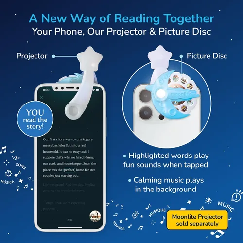 Miniatura 3 de Moonlite Storytime Disney Classic Single Story for the Moonlite Projector (se vende por separado), vibrantes proyecciones de arte de libro