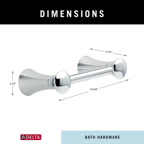 Miniatura 8 de Delta Lahara (1-Paquete) Soporte para Rollo de Papel Higiénico de Cromo Pulido para Organización y Almacenamiento en el Baño Soporte Pivotante