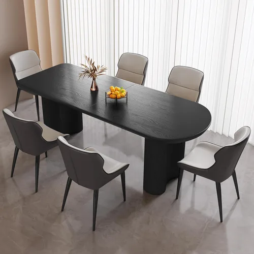 Miniatura 18 de Miuuod Mesa de comedor que ahorra espacio para apartamentos pequeños para 4-6 personas, muebles resistentes de mediados de siglo