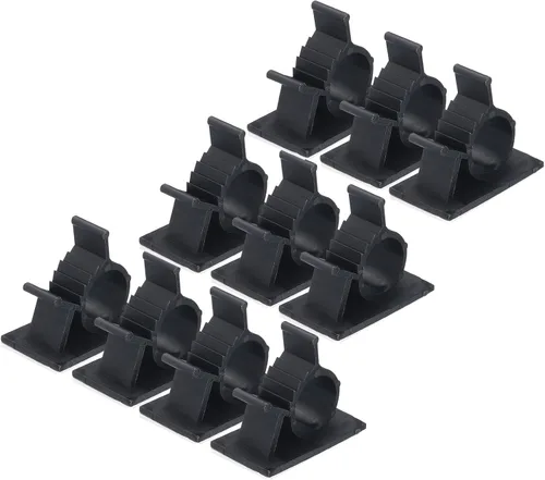 MECCANIXITY 30 unids clip adhesivo de gestión de cables PE abrazaderas de cable 0.394-0.512 in ajustables para cables USB Cables de ratón Cable de