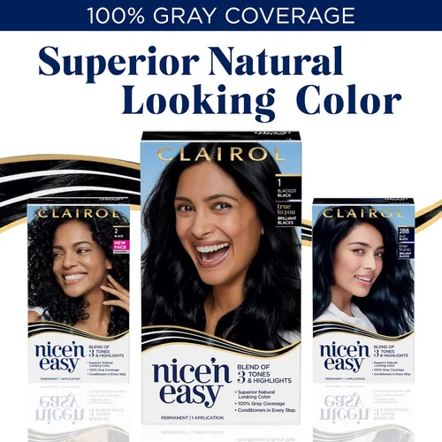 Miniatura 6 de Clairol Nice'n Easy - Tinte permanente para el cabello, color negro cereza más profundo 1RR, paquete de 1 unidad