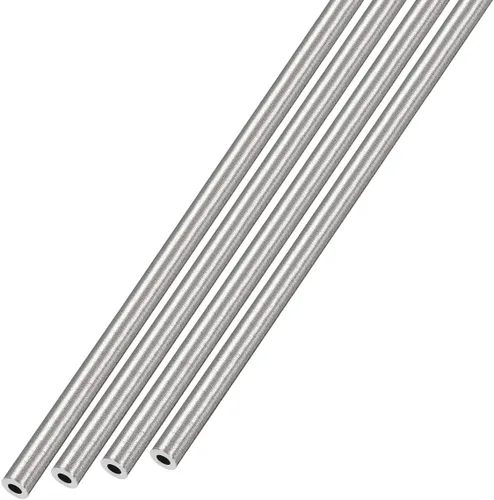 METALLIXITY Tubo de acero inoxidable 304 (0.079 in de diámetro exterior x 0.020 in de pared T x 9.843 in de largo), 4 piezas, tubo recto - para
