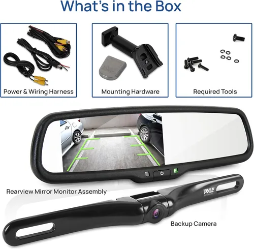 Miniatura 6 de Kit de cámara de asistencia de estacionamiento con monitor y cámara de visión trasera Pyle - Pantalla de 4.3", montaje impermeable en placa