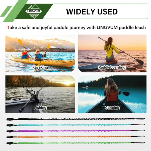 Miniatura 5 de Correa de remo para kayak, correa elástica para remo en espiral, cuerda para kayak, canoa, canoa, cañas de pesca, accesorios de remo de kayak
