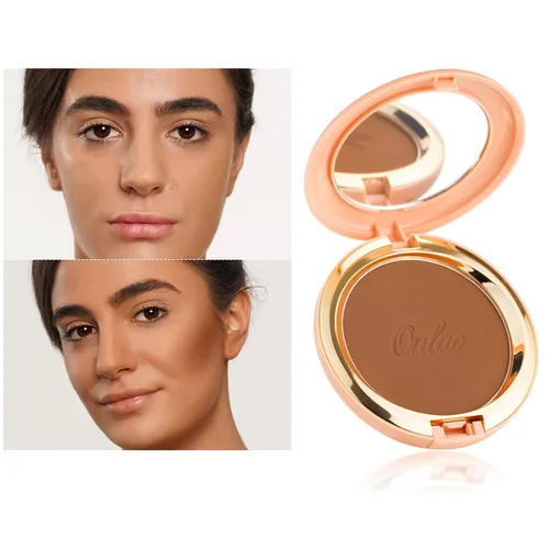 Miniatura 13 de Oulac Shimmer Bronzer - Maquillaje facial en polvo con espejo, aspecto bronceador natural SunKissed, bronceador crema altamente pigmentado, brillo