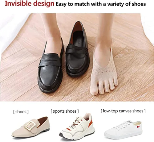 Miniatura 6 de 5 pares de calcetines de compresión Ortho, calcetines de yoga para mujer que no se ven
