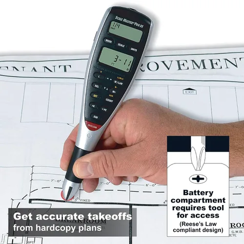 Miniatura 2 de Calculated Industries 6135 Scale Master Pro XE, medidor de planos digital avanzado para despegues de planos en modelos impresos 91 escalas