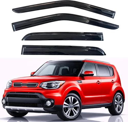 Miniatura 145 de KPY Visor de ventana compatible con Hyundai Tucson 2021-2025, 4 piezas de deflector de ventilación para ventana lateral, estilo Mugen, protector