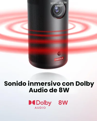 Miniatura 6 de NEBULA Capsule 3 GTV Mini proyector portátil, licencia oficial de Netflix, proyector inteligente 1080P con Wi-Fi, batería de 2.5 horas, pantalla