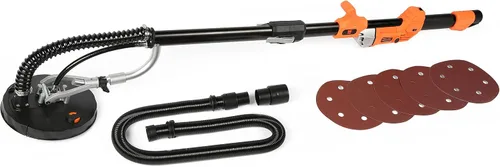 Miniatura 3 de WEN DW6395 Lijadora de paneles de yeso de velocidad variable de 6.3 amperios con motor de montaje medio, negro y lijadora DW120SP para paneles