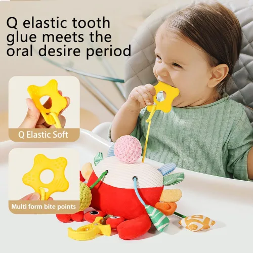 Miniatura 4 de Juguetes de asiento de automóvil para bebés de 0 a 12 meses – Juguete de actividad colgante para bebé para asiento de automóvil, cochecito, cuna