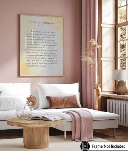 Miniatura 6 de Poster Master Póster con texto en inglés «For What Its Worth» de F. Scott Fitzgerald - Impresión - Arte de Página de Libro - Arte Literario - Regalo