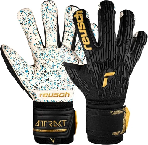Reusch Attrakt Freegel Fusion Ortho-Tec - Guantes de portero unisex con soporte para los dedos, flexibles, transpirables, agarre duradero, sistema