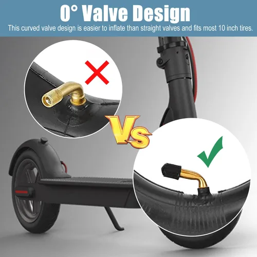 Miniatura 3 de Cooryda Cámara de aire, cámara interior de 10 x 2.125 pulgadas para ruedas de repuesto de neumáticos de scooter eléctrico con vástago de válvula