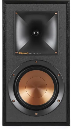 Klipsch Altavoces para estantería R-51M (2 pares) con altavoz doméstico de canal central R-52C y subwoofer inalámbrico R-80SWi de 8 pulgadas y 150 W