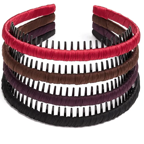 Miniatura 18 de 4 unidades - Diadema multicolor con dientes de resina protectora - Diadema con peine - Accesorios para el cabello para mujer por Beauty hair