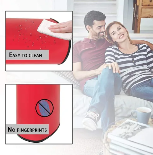 Miniatura 4 de Basurero de cocina de 13 galones de acero inoxidable cepillado, papelera automática, sin tacto, alta capacidad, 50 litros con tapa, para cocina
