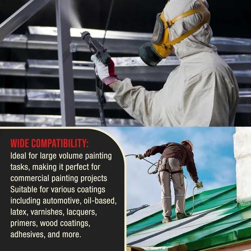 Miniatura 7 de TCP Global Commercial: Tanque de pintura en aerosol a presión de 5 galones con agitador de mezcla impulsado manualmente