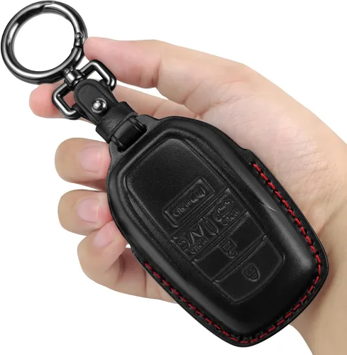 Miniatura 8 de Tukellen Funda de cuero para llavero Toyota compatible con Land Cruiser 2019-2026, Venza 2021-2026, Grand Highlander Hilux, Fortuner, Tundra Marrón