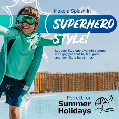 Miniatura 3 de Gafas de natación Lente de visión ultra ancha Protección antivaho y UV Ajuste de silicona suave Diseño a prueba de fugas Unisex