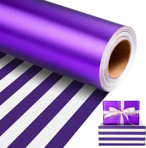 Miniatura 32 de Homeral Rollo de papel de regalo Jumbo de 30 pulgadas x 32.8 pies, color azul rey metálico para Navidad, cumpleaños, vacaciones, boda, baby shower