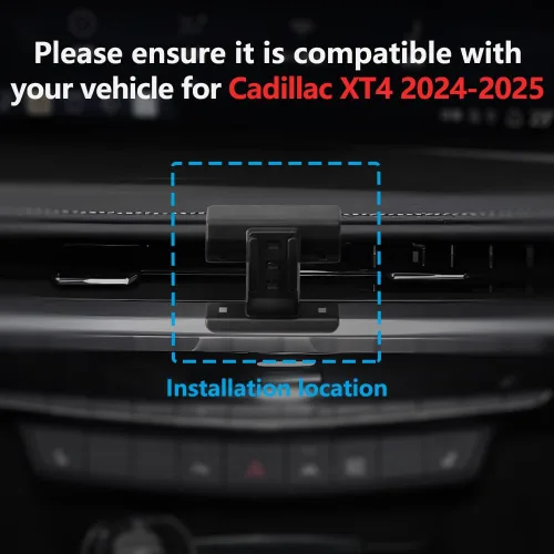 Miniatura 3 de Soporte de teléfono de automóvil para Cadillac XT4 2024-2025, accesorios de automóvil, rotación de 360°, soporte magnético para teléfono