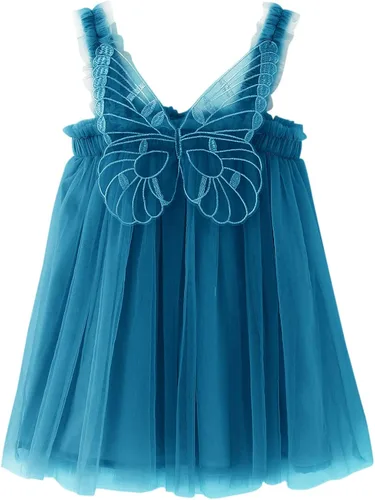 Miniatura 2 de Vestidos de tutú de tul mariposa en capas para niñas pequeñas vestido de princesa tutú de algodón sin mangas