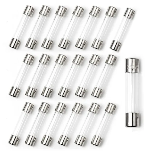Miniatura 18 de Chanzon (paquete de 10 unidades) con certificación UL de 0.142x0.394 in 0.5A 250V/125V 0.5 Amp F500mAL AGC fusibles de vidrio de soplado rápido