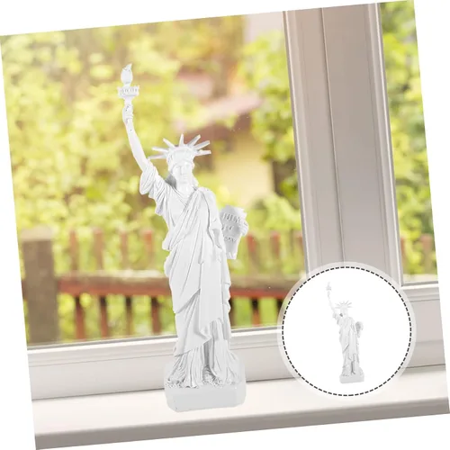 Miniatura 8 de Yardwe Estatua de resina modelo New York Souvenir Lady Figurine Mesa Diseño Decoración Artware