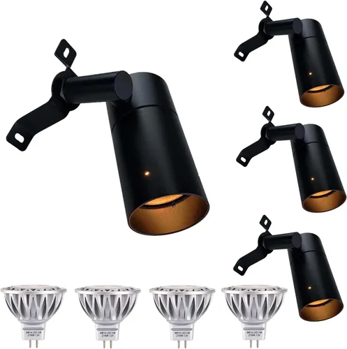 Miniatura 8 de Arrownine Luces de iluminación de paisaje, bajo voltaje, luces montadas en árbol de pared al aire libre, reemplazable, bombilla LED MR16, acabado