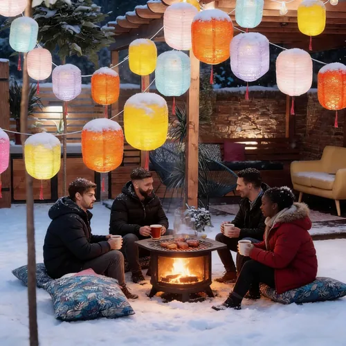 Miniatura 3 de 10 linternas de papel chino, año nuevo, primavera, festival, 6 pulgadas, variedad de colores con luces LED, faroles colgantes de San Valentín