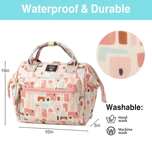 Miniatura 3 de Beaulyn Pequeña bolsa de pañales, mini mochila para pañales, bolsa de bebé cruzada para mamá, bolsa de pañales para niño y niña con bolsillo aislado