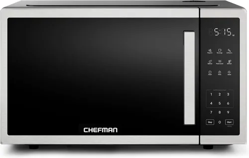 Miniatura 9 de Chefman Horno microondas para encimera, 1.3 pies cúbicos digital, acero inoxidable, 1000 vatios, con 6 menús automáticos, 10 niveles de potencia