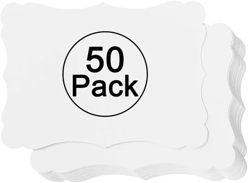 Miniatura 8 de Paquete de 50 tarjetas kraft en blanco de cartulina de papel grueso marrón, tarjetas de felicitación para manualidades DIY, tarjetas de regalo